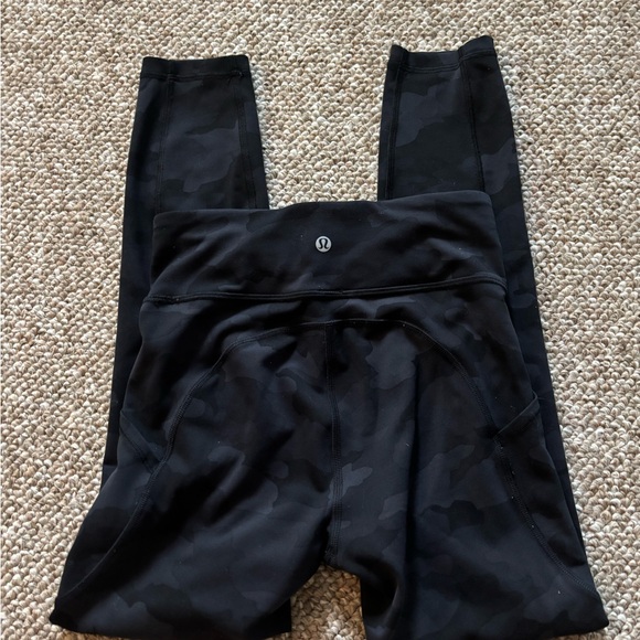 Lululemon Athletica Black Camouflage Leggings - Picture 2 of 3